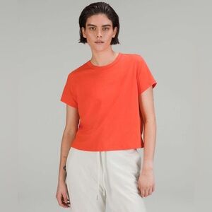 Lululemon Classic Fit Cotton Blend Tee - Solar Orange